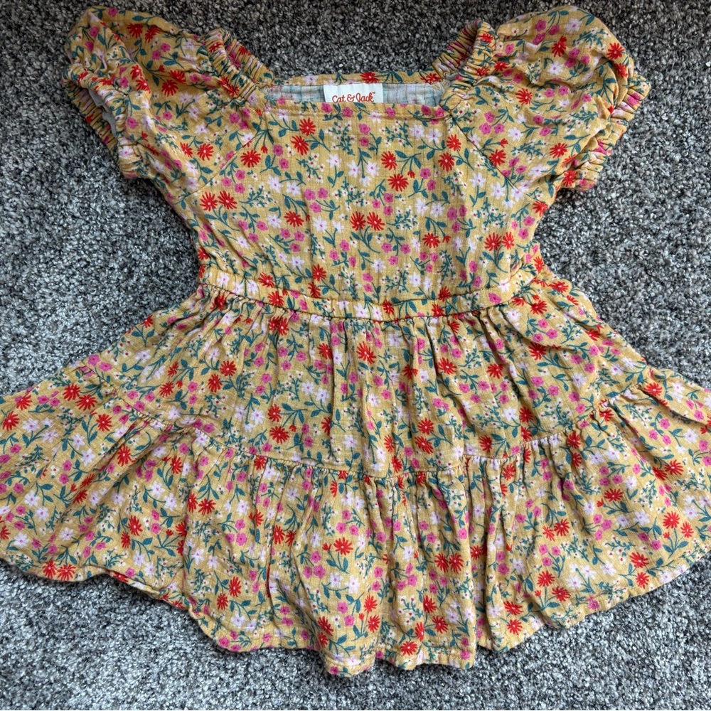 Cat & Jack Yellow Floral Dress